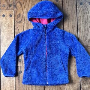 Columbia Kids Blue Fleece Jacket with Pink Lining